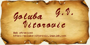 Goluba Vitorović vizit kartica